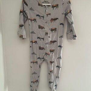 Cow print bamboo pajamas